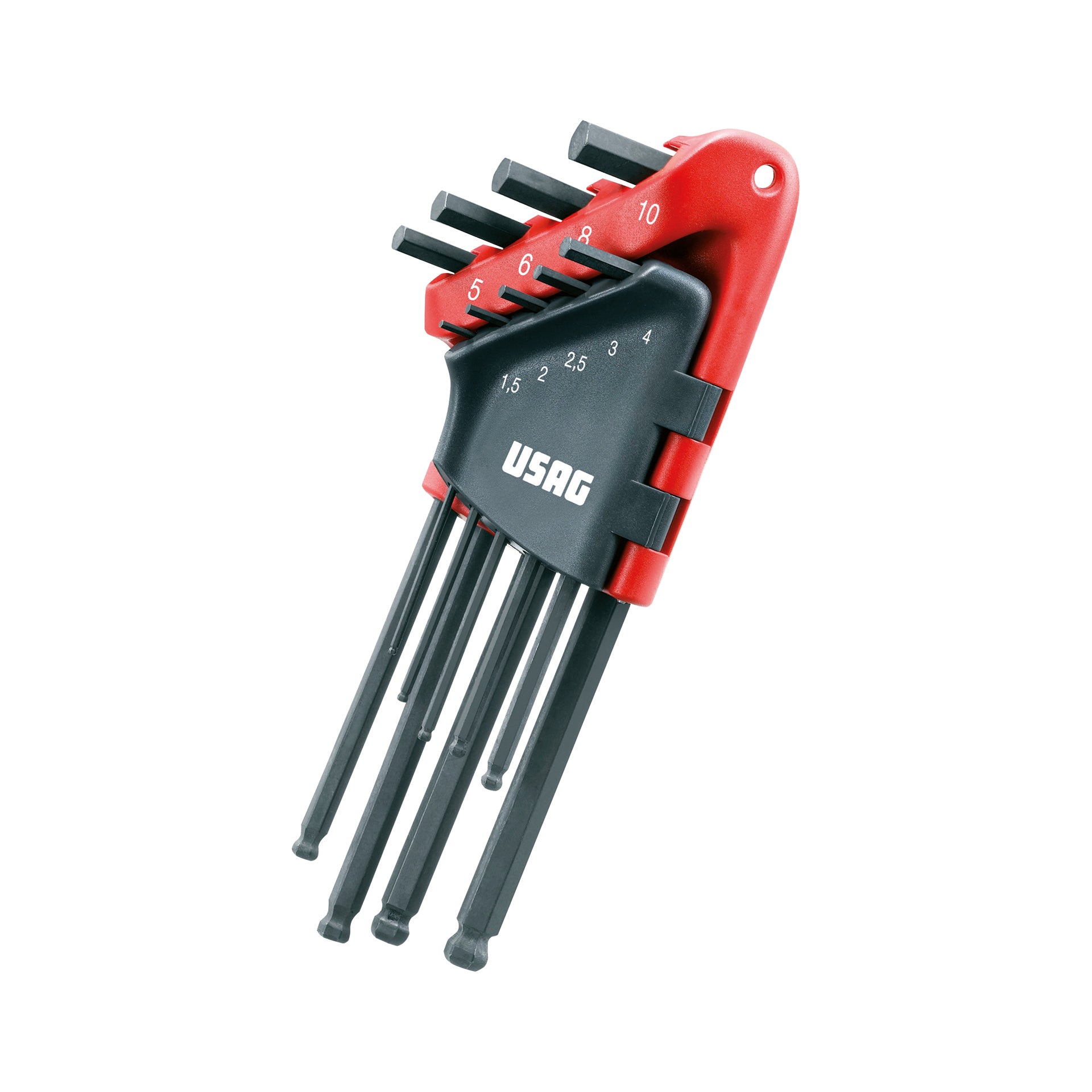 280 LTS/S9 - Jeu de 9 clés mâles hexagonales longues à tête sphérique - Usag - U02800084 280 LTS/S9 - Jeu de 9 clés mâles hexagonales longues à tête sphérique - Usag - U02800084